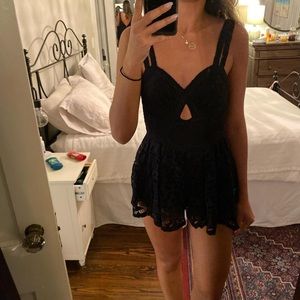 Material girl lace romper